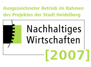 Preis Nachhaltiges Wirtschaften der Firma Stuckateur Linse aus Heidelberg